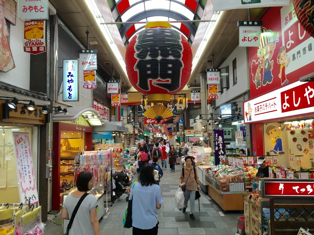 inside a market in osaka