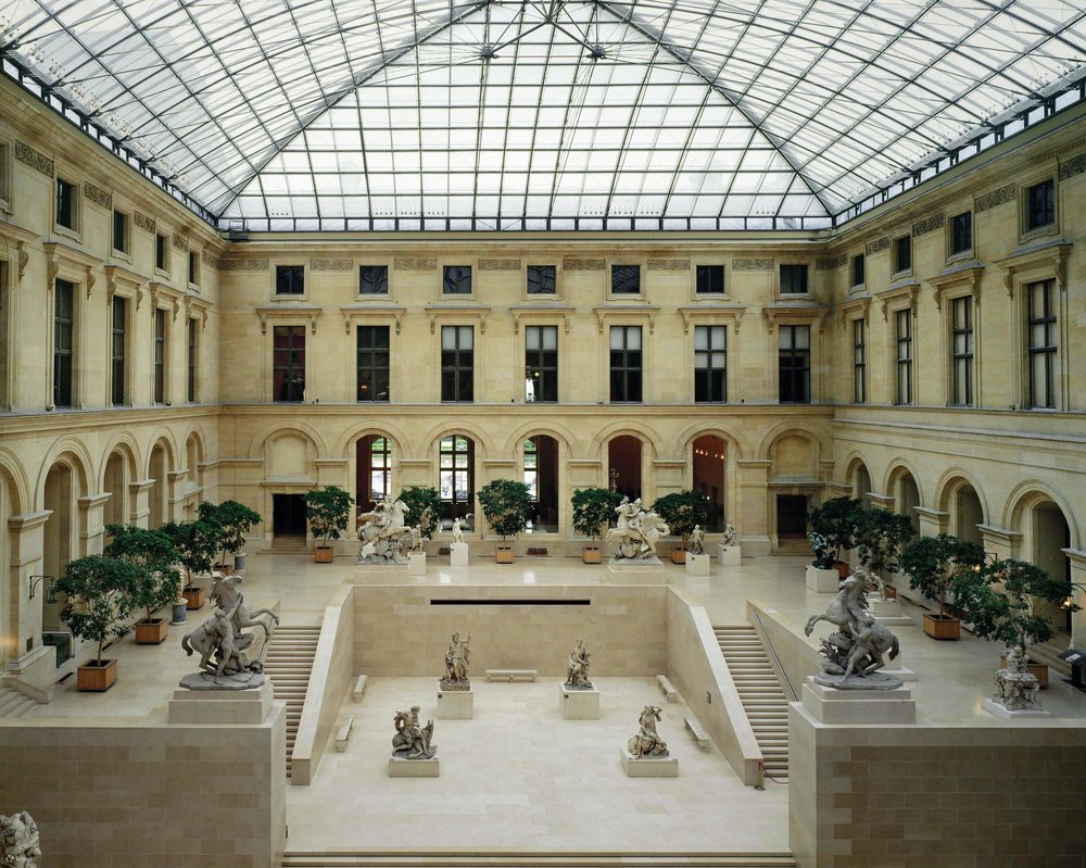 The Cour Marly, Louvre’s glass-roofed courtyard