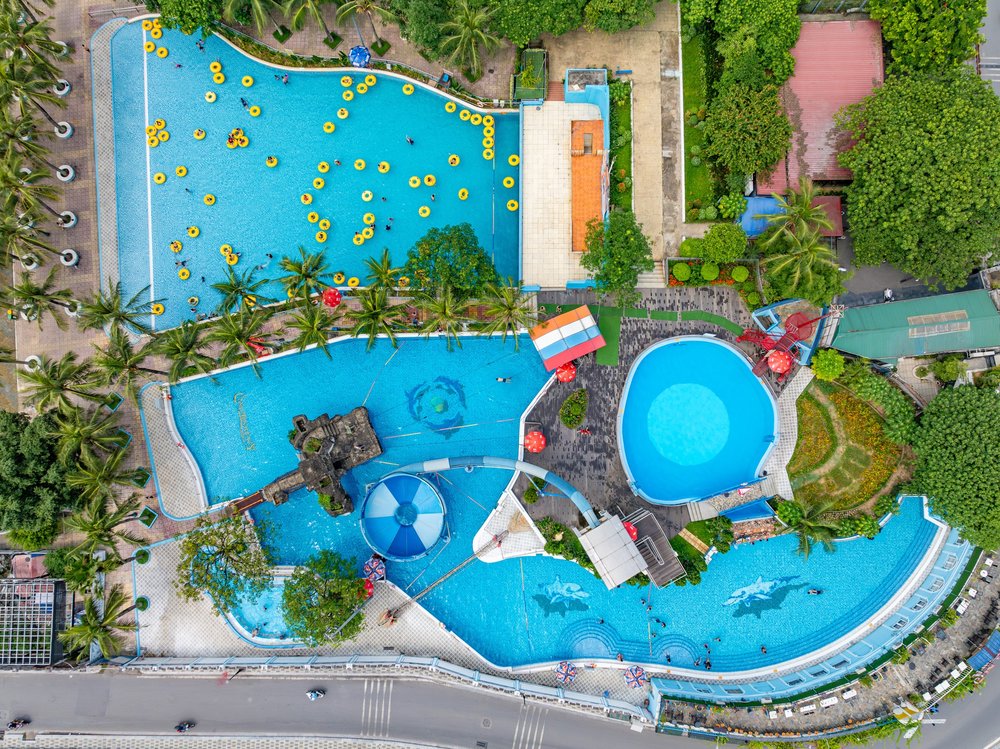 Khu Vực Bể Bơi Công Viên Nước Hồ Tây