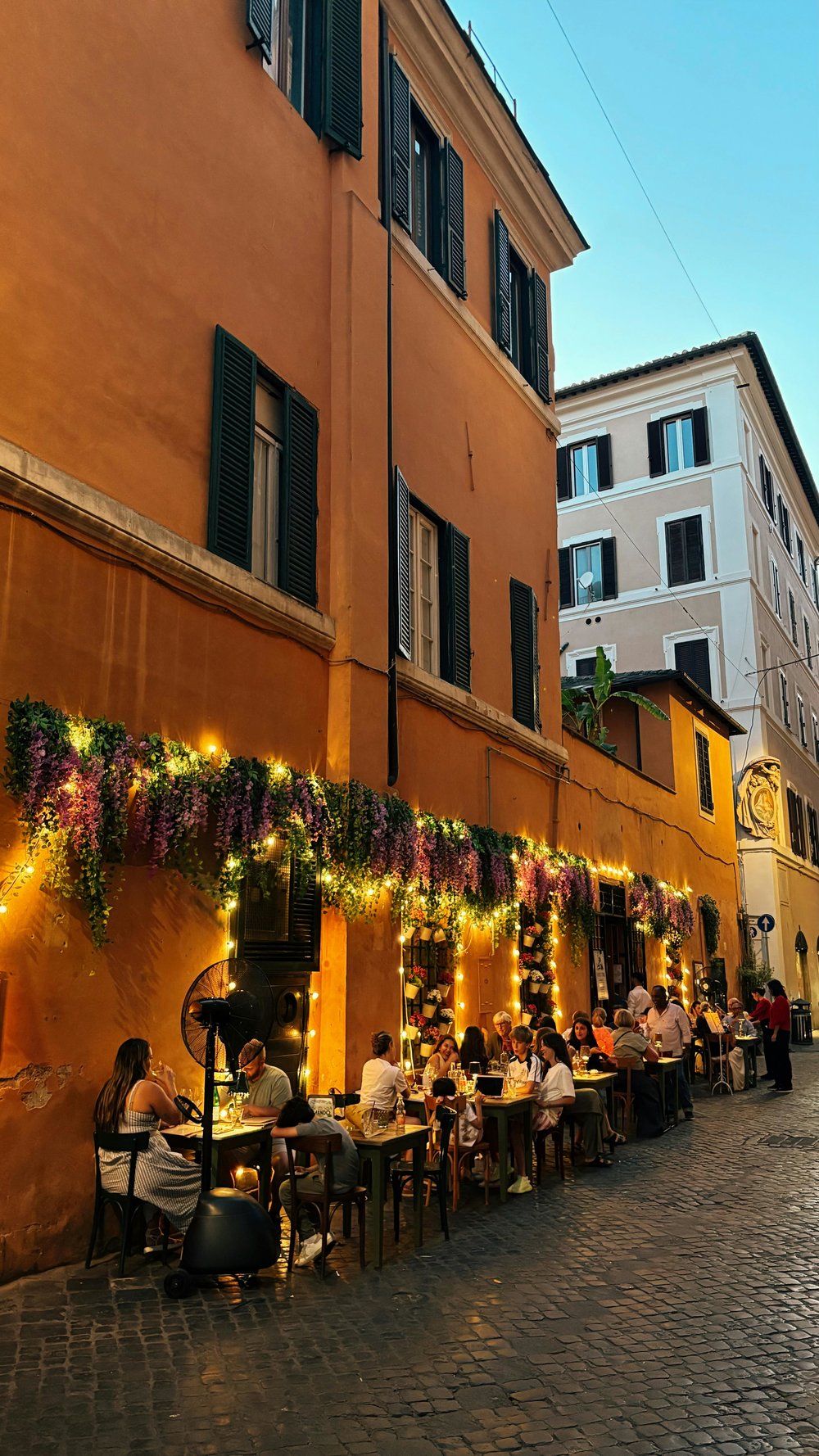 Street in Rome during Christmas
