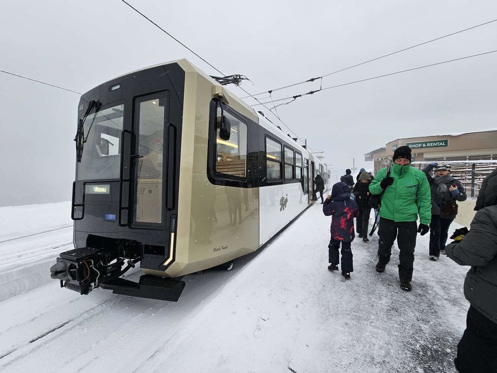 Europe Train during Winter
