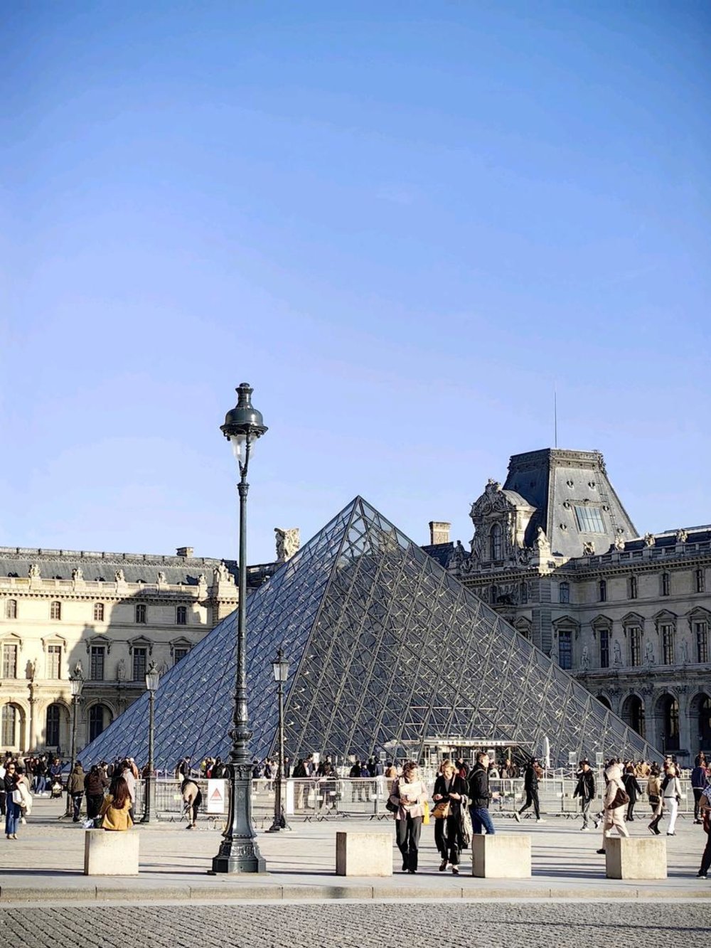 Outside Louvre Museum in Paris