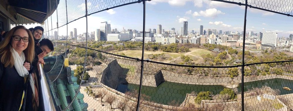 observation deck in osaka castle