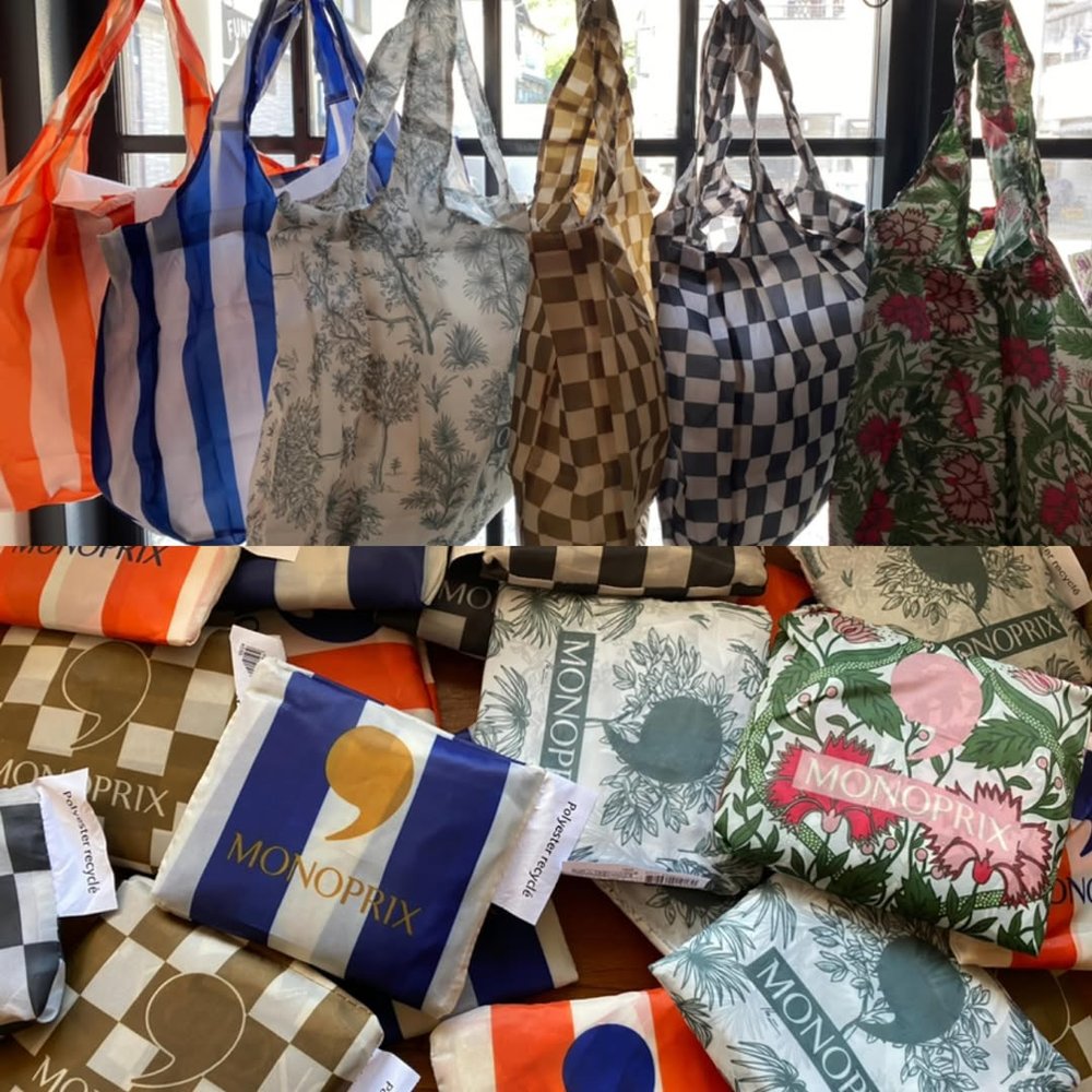 フランス　お土産 「モノプリ（MONOPRIX）」のエコバッグ