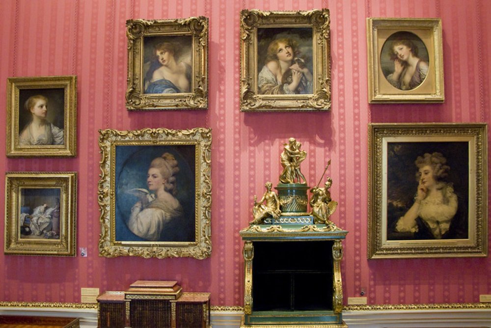 Elegant portrait gallery at The Wallace Collection in London