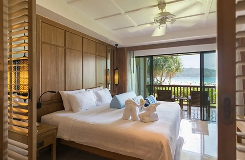 Beachfront room with ocean view at Katathani Phuket Beach Resort
