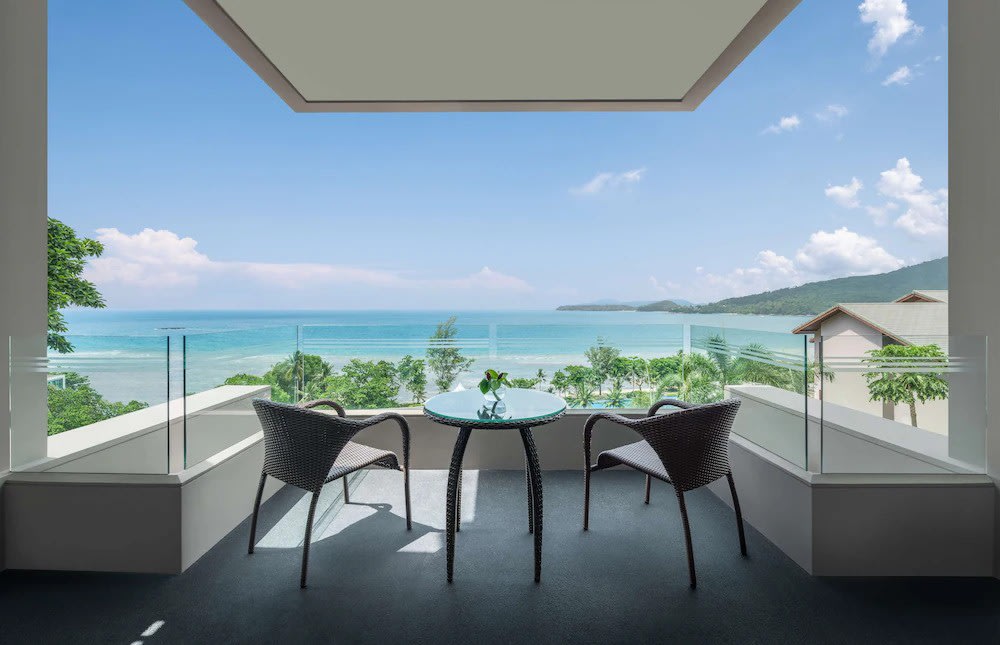Ocean-view balcony at Hyatt Regency Phuket Resort