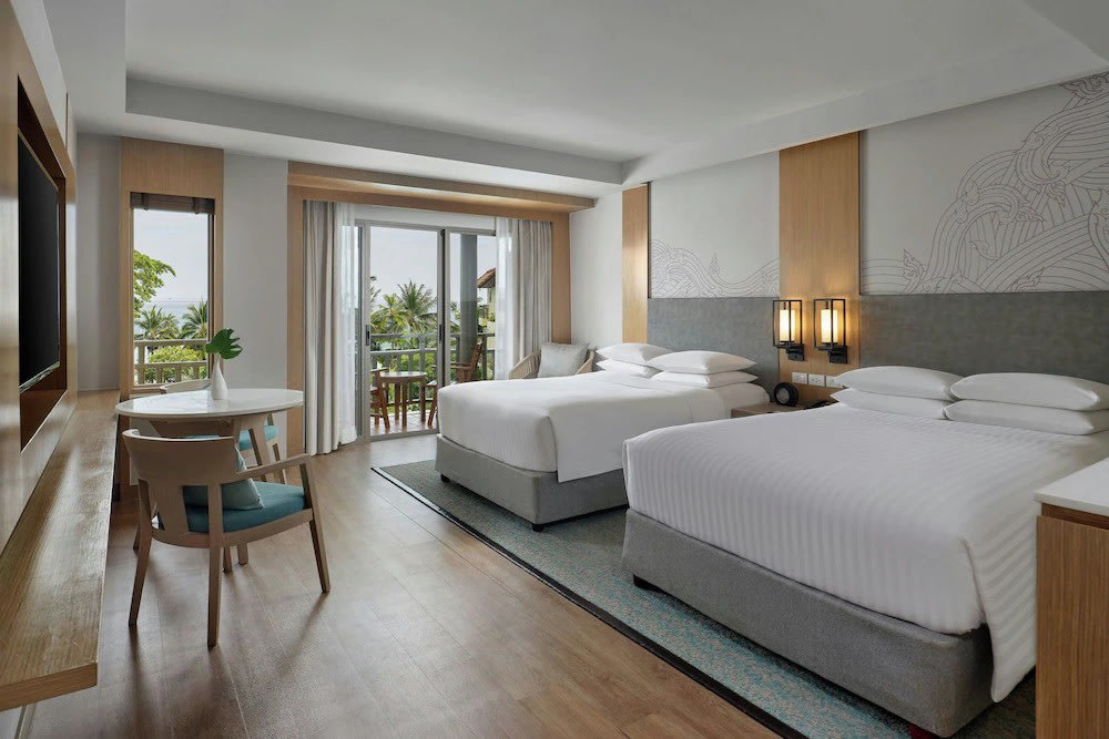 Modern ocean-view guest room at Phuket Marriott Resort & Spa, Merlin Beach