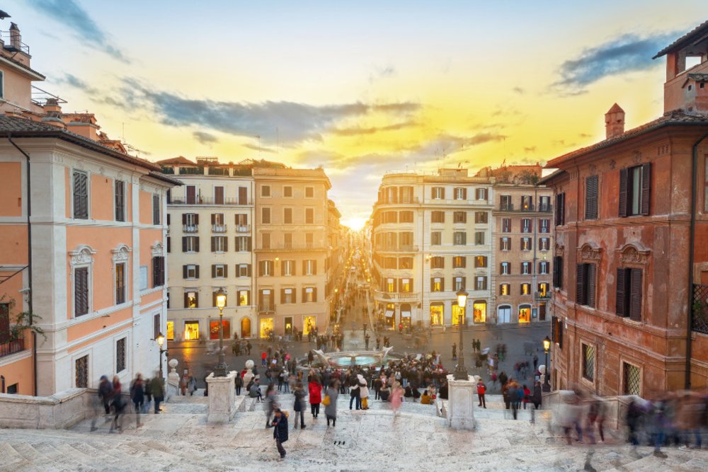 Watch the sunset from the Spanish Steps