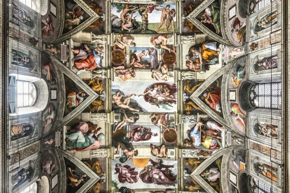 Gaze up at the Sistine Chapel