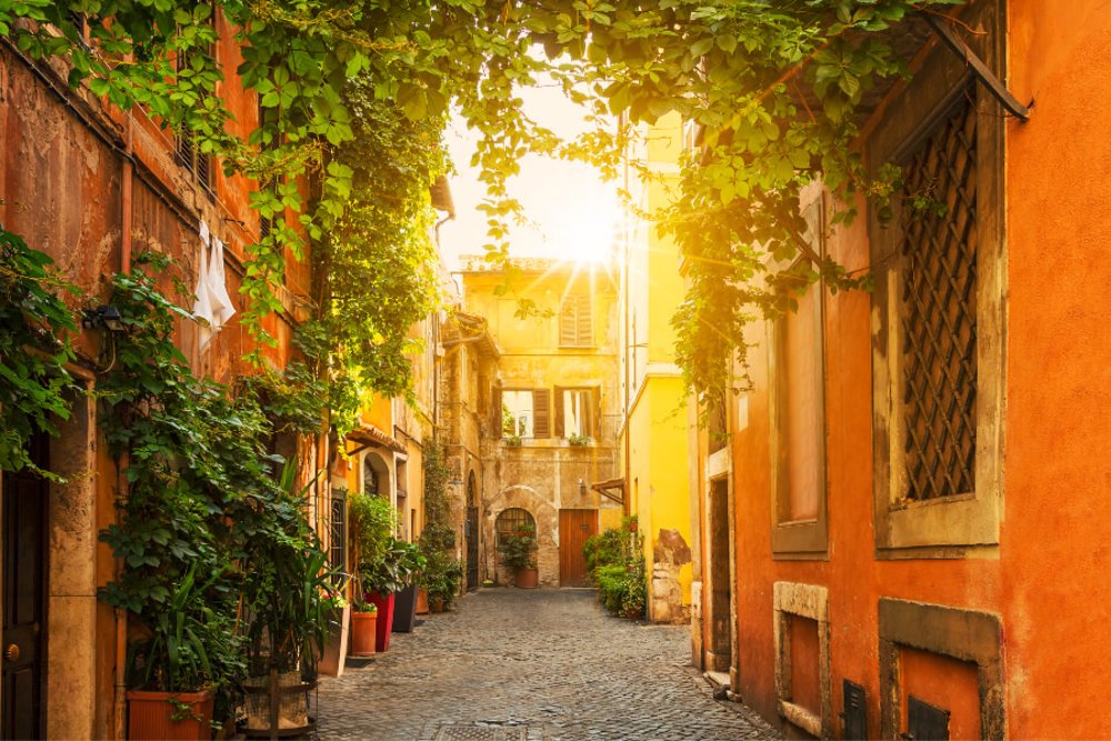 Catch the golden hour at Trastevere