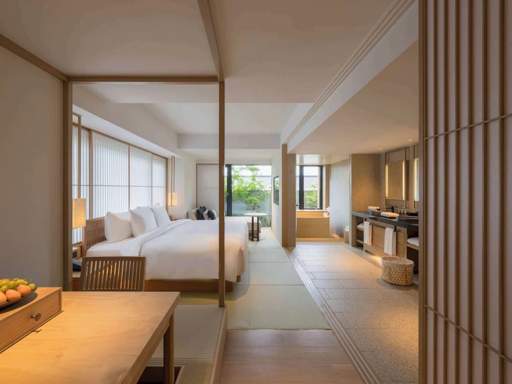 Spacious tatami-style suite at Banyan Tree Higashiyama Kyoto