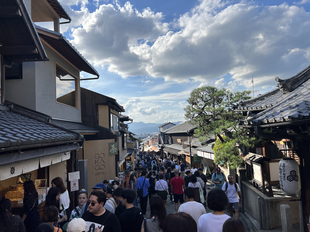 Busy Ninenzaka Street in Kyoto