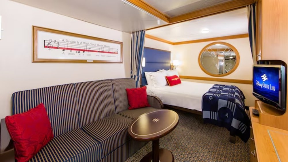 Inside stateroom at Disney Wonder Cruise