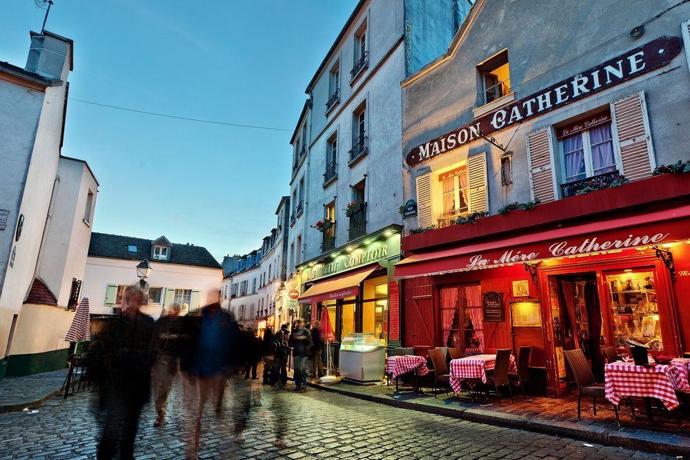 people walking in montmartre