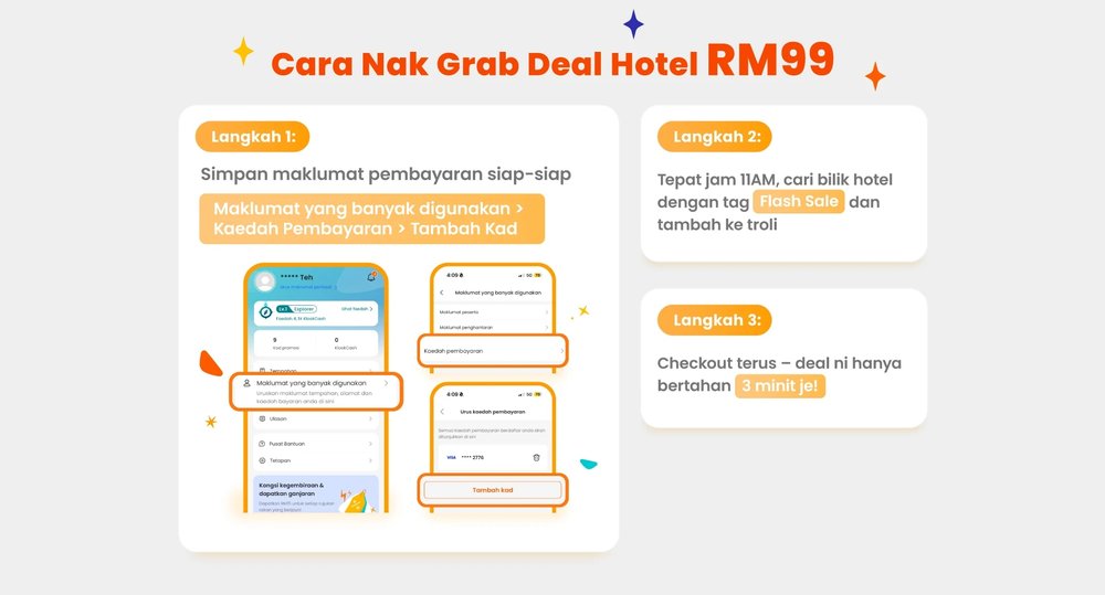 hotel monday mania cara grab deals hotel RM99 Klook MY