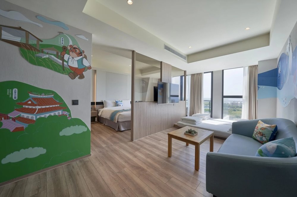 全台親子飯店 蘭陽烏石港海景酒店-童趣家庭房