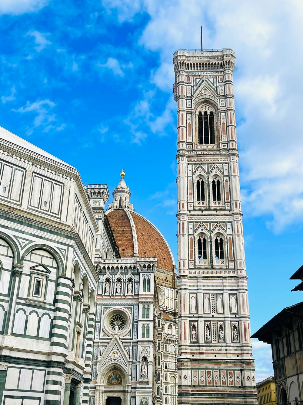 Giotto’s Bell Tower beside the Duomo Florence Cathedral