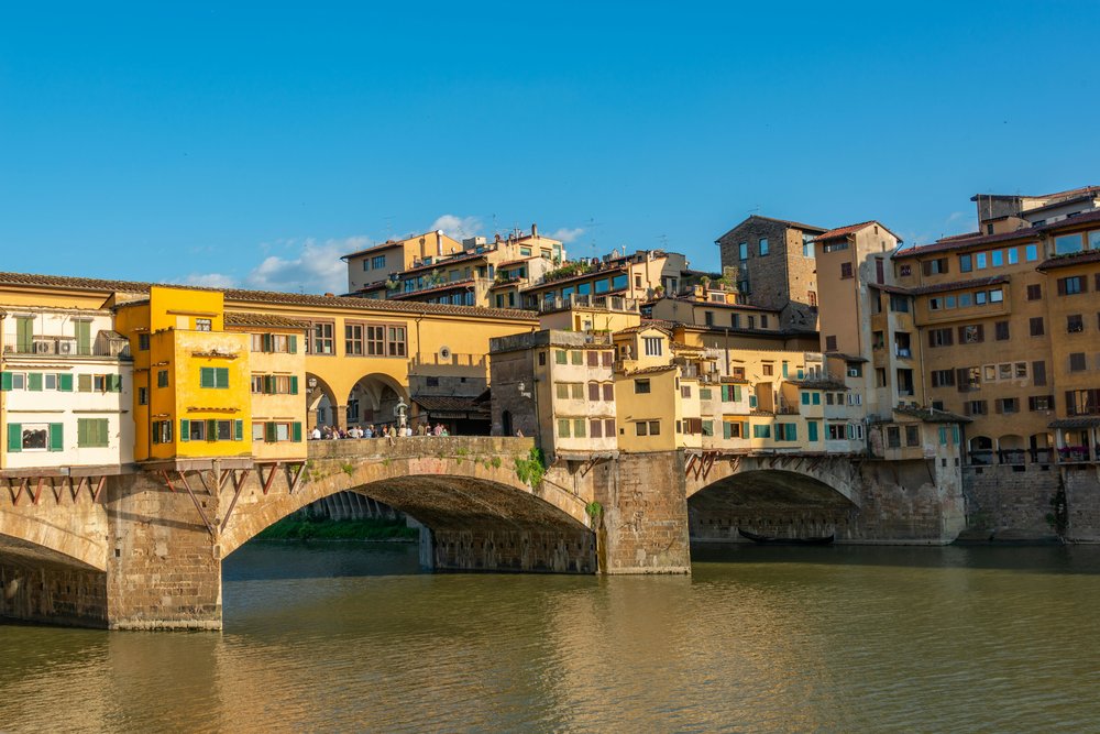Ponte Vecchio bridge over the Arno River in Florence