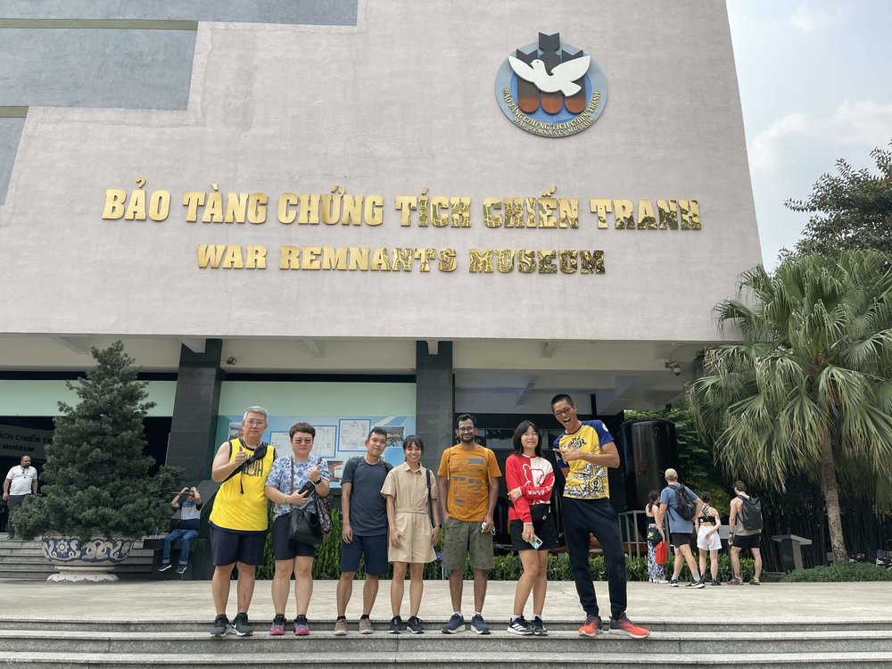 Visitors in front of the War Remnants Museum