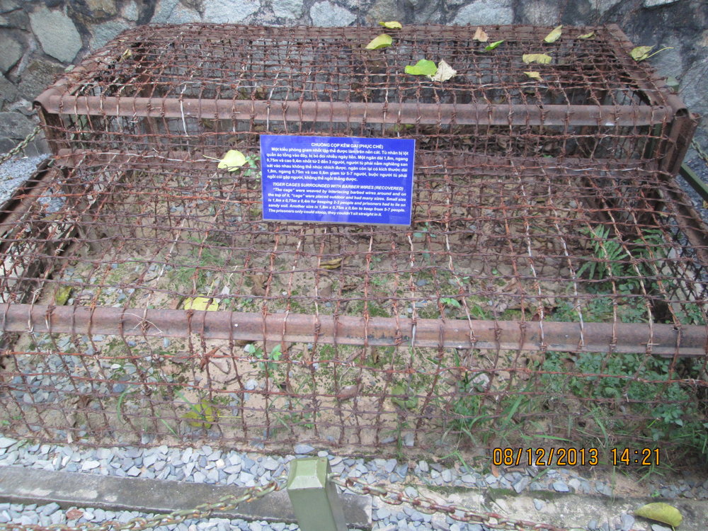 Replica of Tiger Cages used to confine war prisoners
