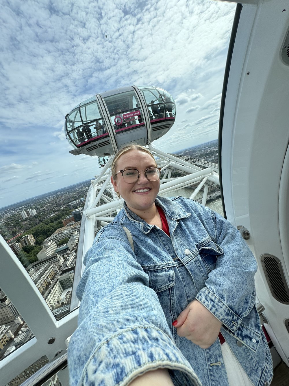 Inside the London Eye glass pod