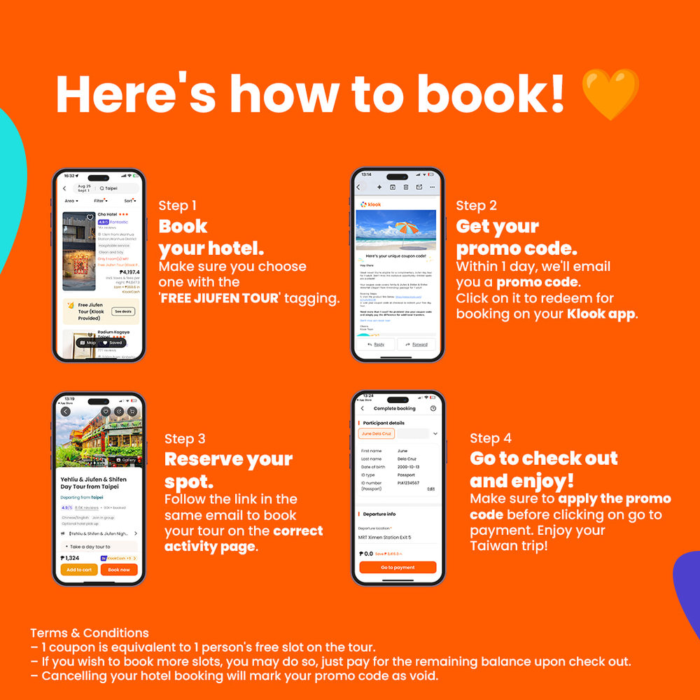 how to book taiwan jiufen free tour