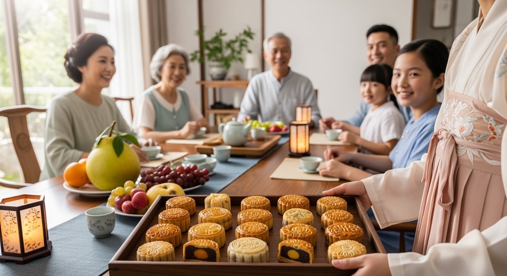 การรวมญาติในวันไหว้พระจันทร์