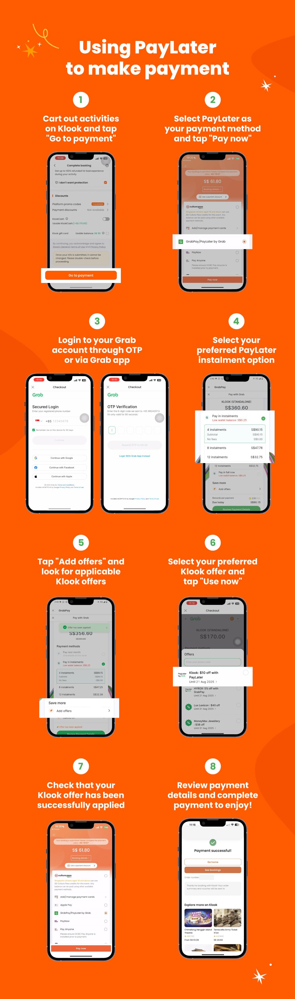 grab paylater klook guide