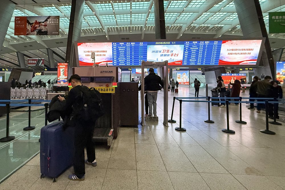 Security Checks at China Train Station Entrance