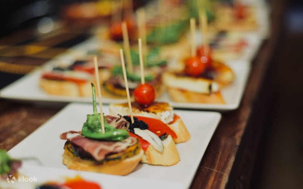A colorful spread of authentic Spanish tapas