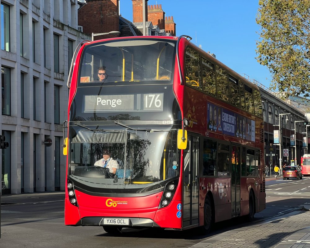 A double-decker bus in London