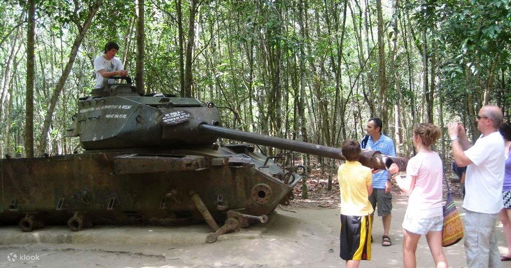 family on cu chi tunnels private tour