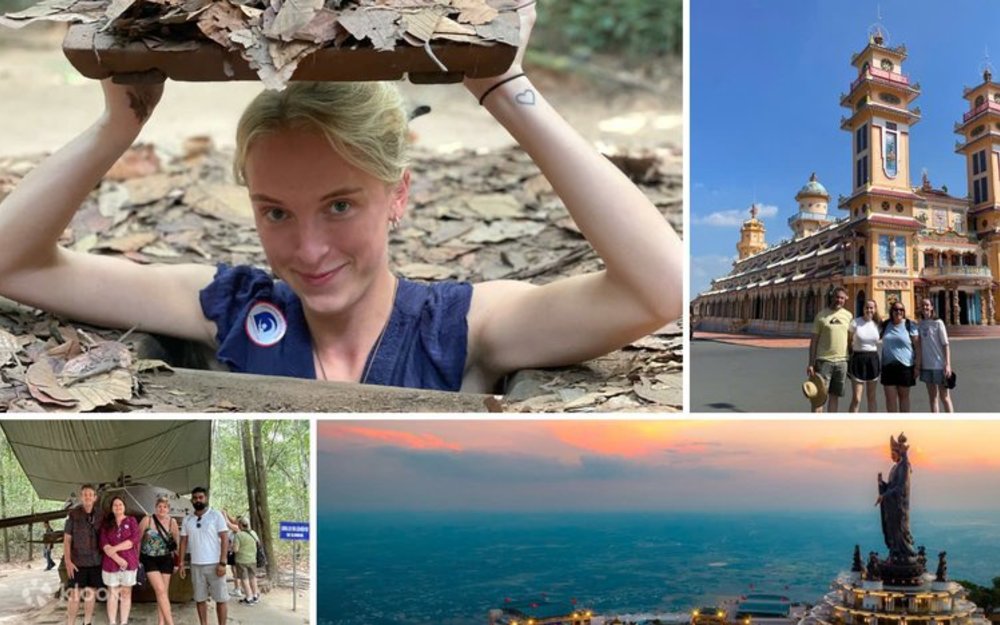 collage of cu chi tunnel vietnam visit