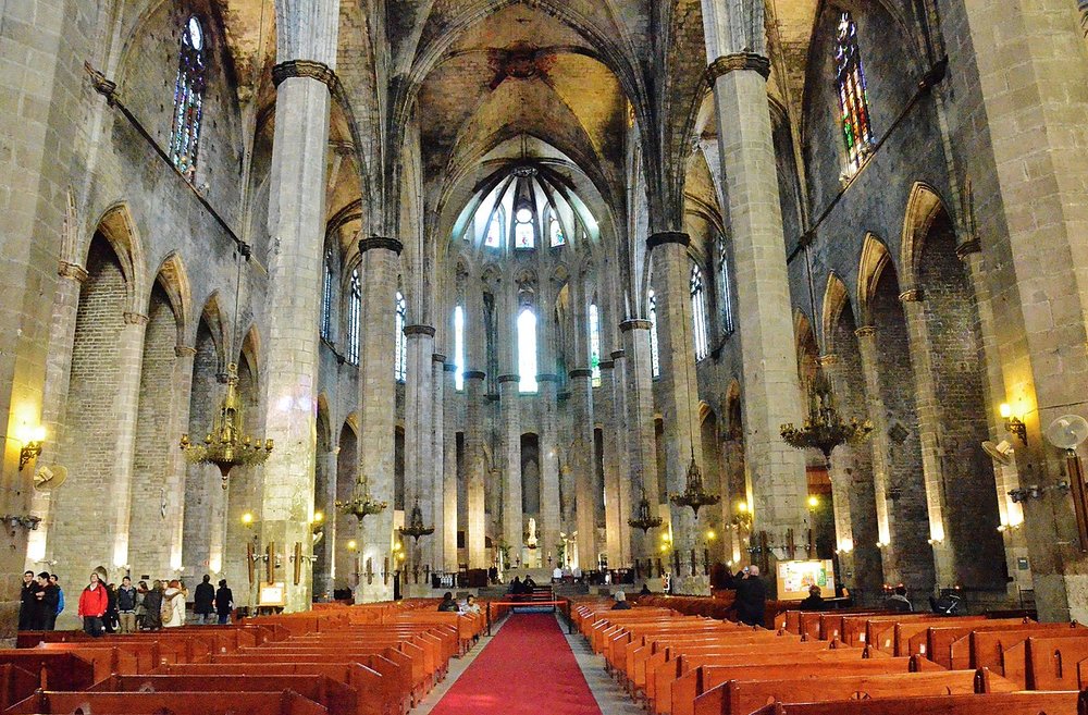Interior of the Santa Maria del Mar