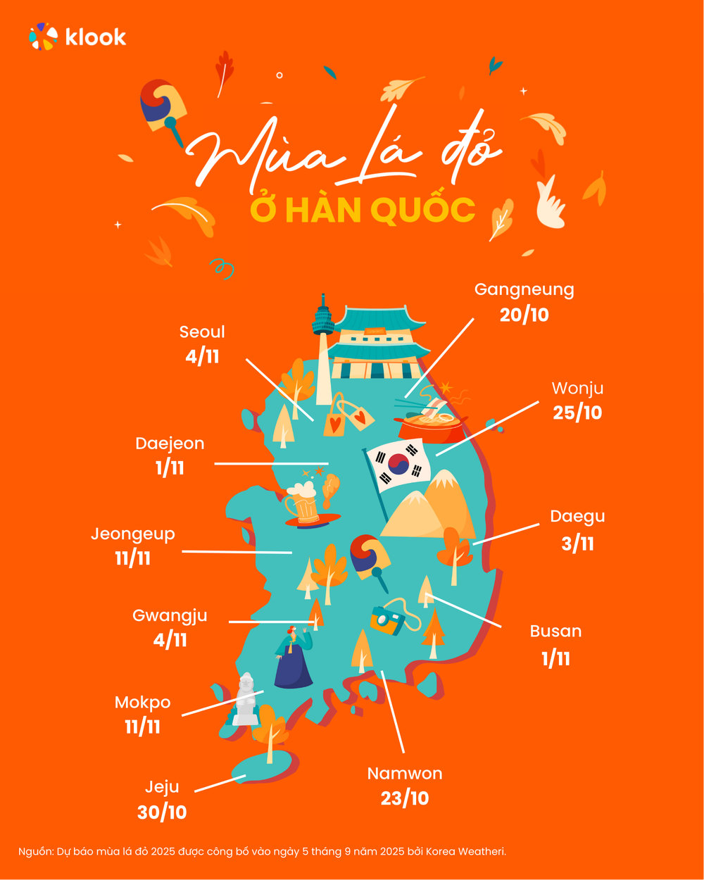 lich la do han quoc