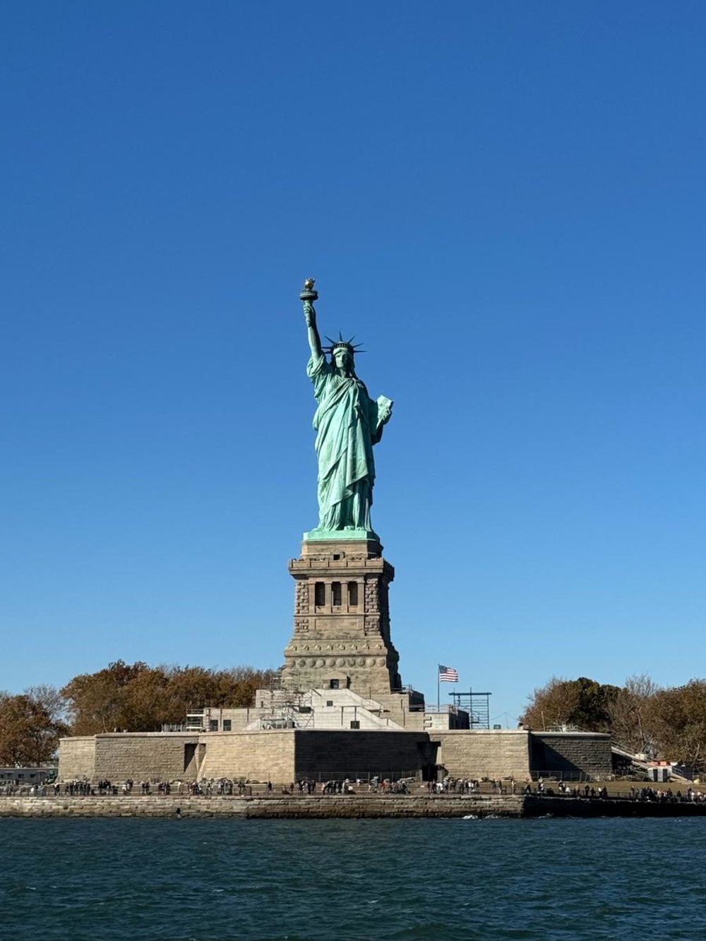 Cruise tour view of the Statue of Liberty