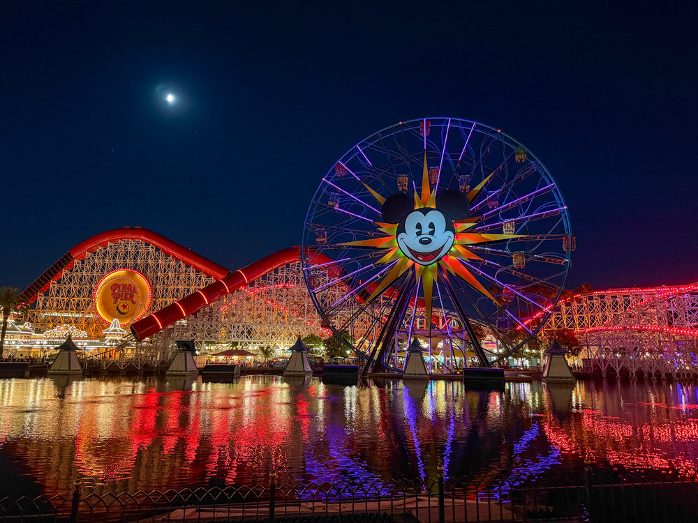 Pixar Pier at Night - Best Rides at Disney California Adventure Park