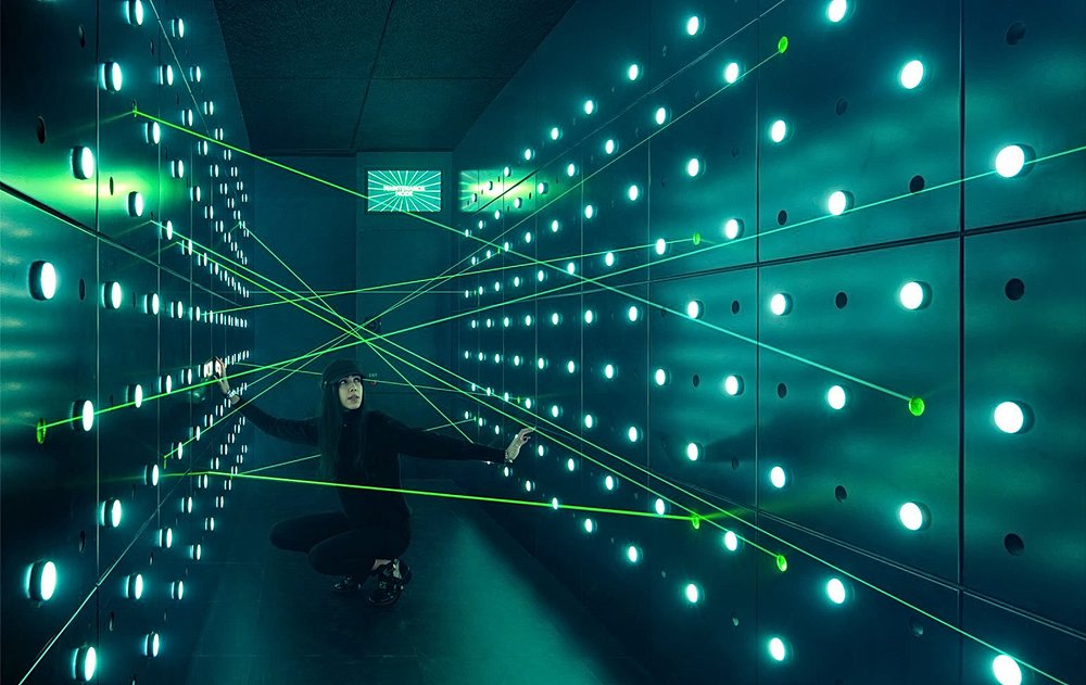 One of the immersive experiences inside the Spyspace Spy Museum