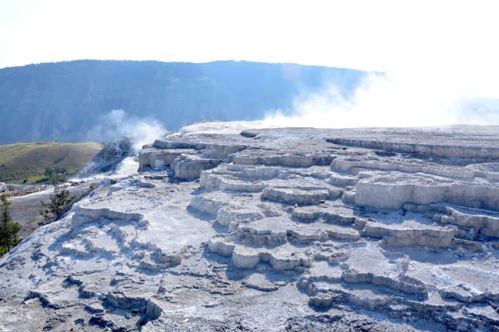 Mammoth Hot Springs – Bậc Thềm Đá Vôi Trắng