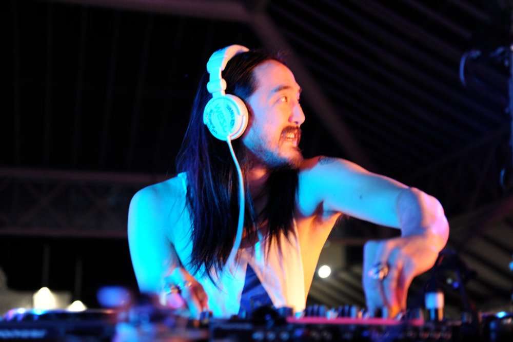 World-famous DJ, Steve Aoki, playing a set
