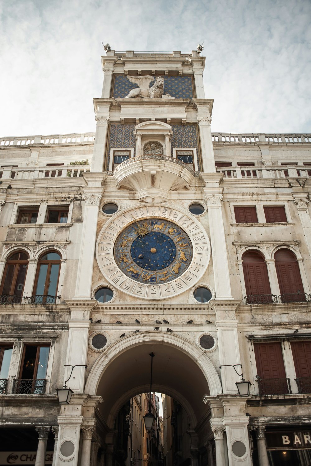Looking up at St. Mark’s Clock Tower