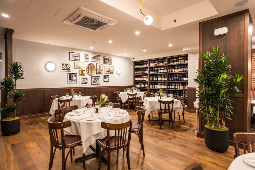 The interiors of Osteria Delbianco