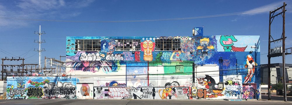A wall art piece in the Las Vegas Arts District