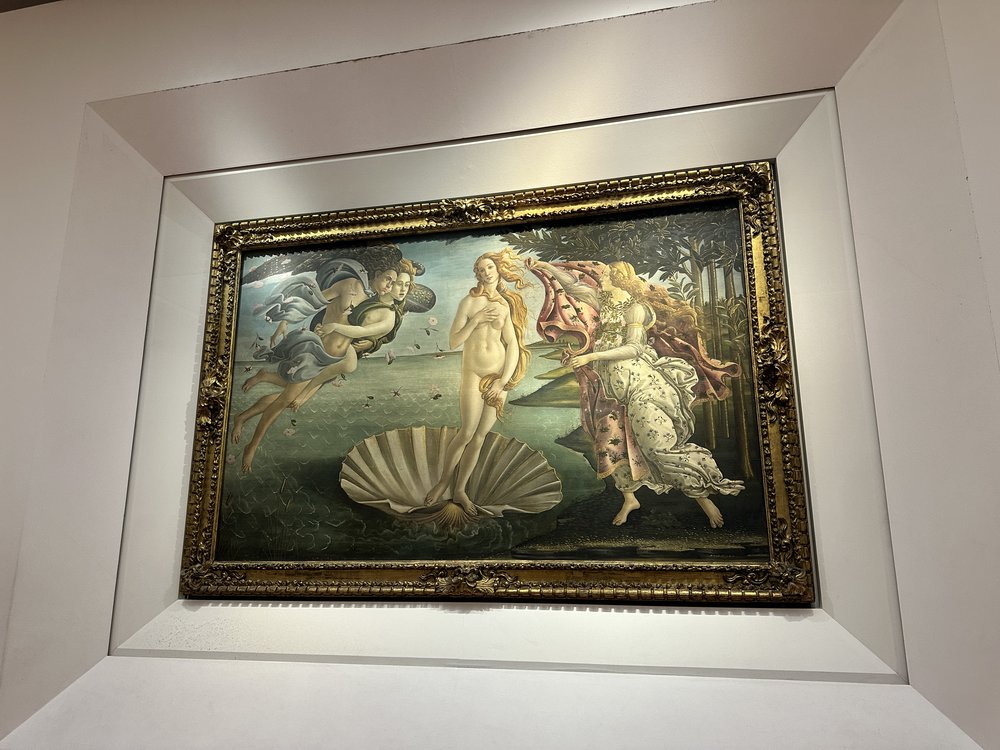 Birth of Venus by Botticelli at the Uffizi Gallery in Florence Italy