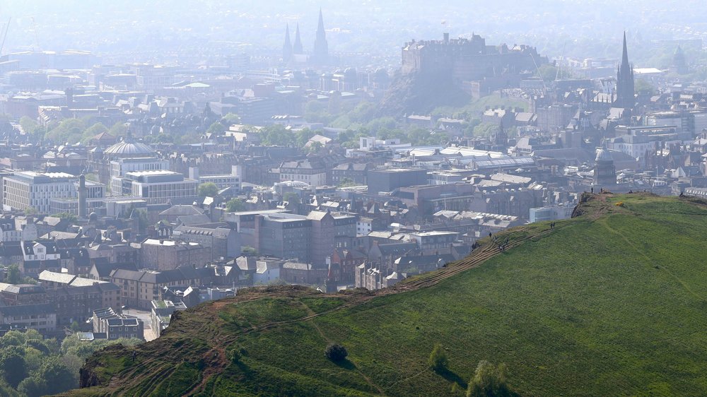 Overlooking view of Edinburgh from Arthur’s Seat