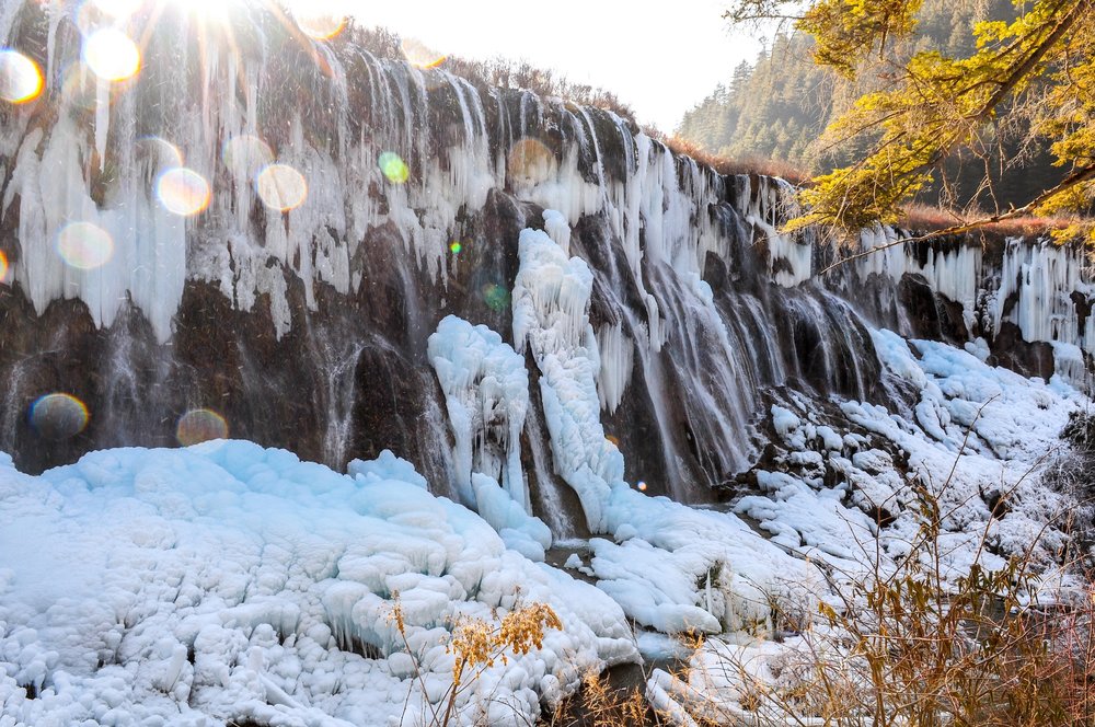 Jiuzhaigou Ice Waterfalls