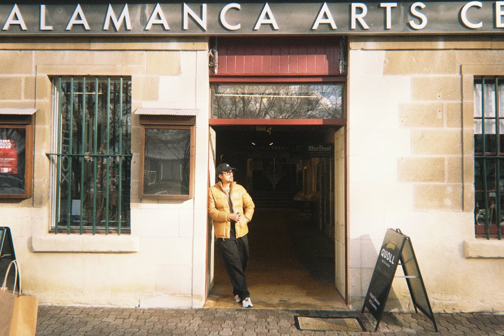 traveler in yellow jacket in Salamanca Market