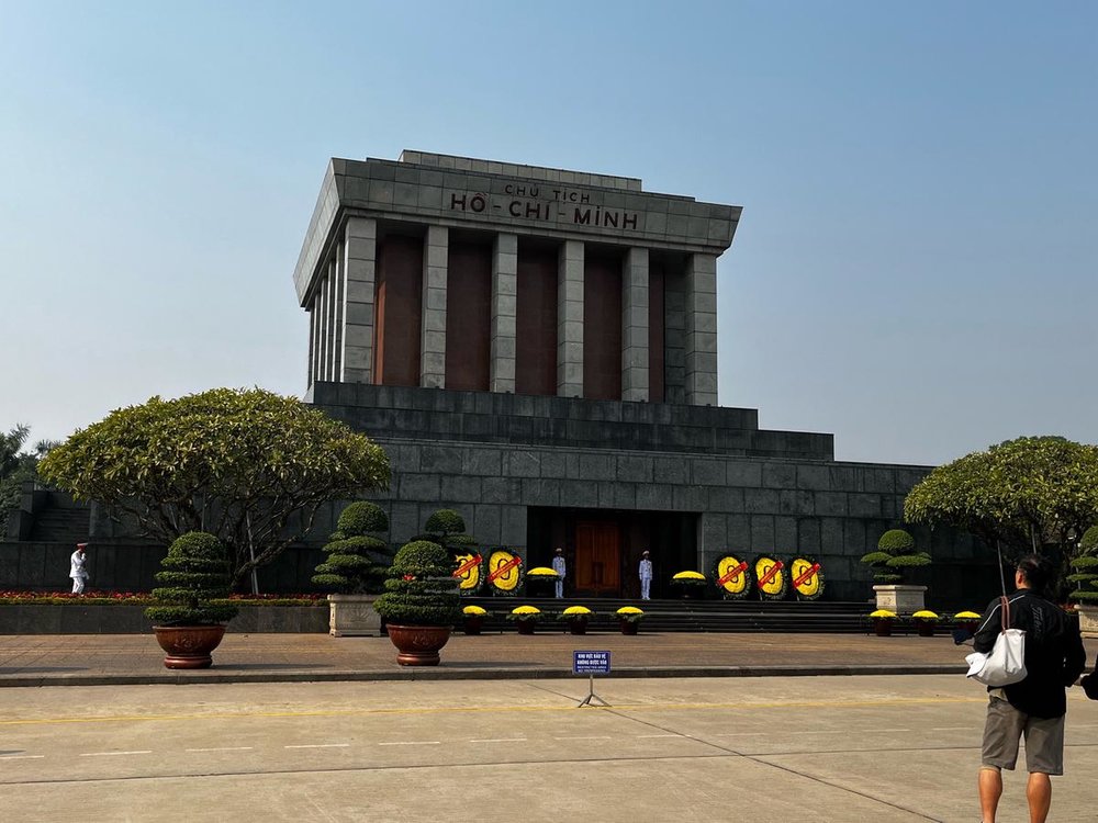 Guards always on patrol outside and inside the mausoleum