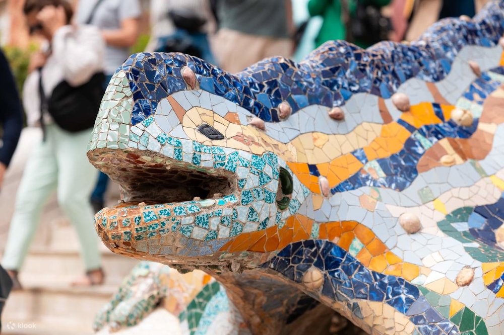 The Escalier du Dragon at the grand staircase of Park Güell, affectionately known as “El Drac”